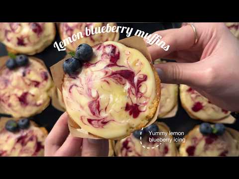 How I make the most delicious Lemon blueberry muffins♡